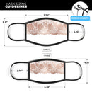 Rose Gold Lace Pattern 13 - Made in USA Mouth Cover Unisex Anti-Dust Cotton Blend Reusable & Washable Face Mask with Adjustable Sizing for Adult or Child