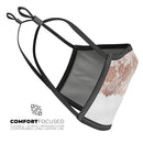 Rose Gold Lace Pattern 13 - Made in USA Mouth Cover Unisex Anti-Dust Cotton Blend Reusable & Washable Face Mask with Adjustable Sizing for Adult or Child