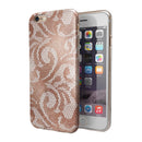 Rose Gold Lace Pattern 14 iPhone 6/6s or 6/6s Plus 2-Piece Hybrid INK-Fuzed Case