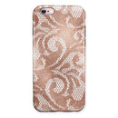 Rose Gold Lace Pattern 14 iPhone 6/6s or 6/6s Plus 2-Piece Hybrid INK-Fuzed Case