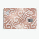 Rose Gold Lace Pattern 14 - Premium Protective Decal Skin-Kit for the Apple Credit Card