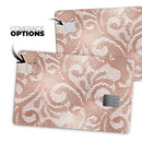 Rose Gold Lace Pattern 14 - Premium Protective Decal Skin-Kit for the Apple Credit Card