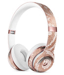 Rose Gold Lace Pattern 14 Full-Body Skin Kit for the Beats by Dre Solo 3 Wireless Headphones