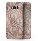 Rose Gold Lace Pattern 14 - Samsung Galaxy S8 Full-Body Skin Kit