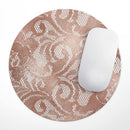 Rose Gold Lace Pattern 14// WaterProof Rubber Foam Backed Anti-Slip Mouse Pad for Home Work Office or Gaming Computer Desk