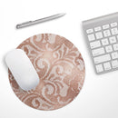 Rose Gold Lace Pattern 14// WaterProof Rubber Foam Backed Anti-Slip Mouse Pad for Home Work Office or Gaming Computer Desk
