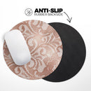 Rose Gold Lace Pattern 14// WaterProof Rubber Foam Backed Anti-Slip Mouse Pad for Home Work Office or Gaming Computer Desk