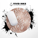Rose Gold Lace Pattern 14// WaterProof Rubber Foam Backed Anti-Slip Mouse Pad for Home Work Office or Gaming Computer Desk