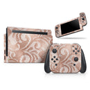 Rose Gold Lace Pattern 14 // Skin Decal Wrap Kit for Nintendo Switch Console & Dock, Joy-Cons, Pro Controller, Lite, 3DS XL, 2DS XL, DSi, or Wii - Vinyl Skin Wrap for Nintendo Switch 2, OLED, Lite, Pro Controller, Wii & Classic Handhelds