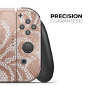 Rose Gold Lace Pattern 14 // Skin Decal Wrap Kit for Nintendo Switch Console & Dock, Joy-Cons, Pro Controller, Lite, 3DS XL, 2DS XL, DSi, or Wii - Vinyl Skin Wrap for Nintendo Switch 2, OLED, Lite, Pro Controller, Wii & Classic Handhelds