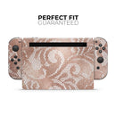 Rose Gold Lace Pattern 14 // Skin Decal Wrap Kit for Nintendo Switch Console & Dock, Joy-Cons, Pro Controller, Lite, 3DS XL, 2DS XL, DSi, or Wii - Vinyl Skin Wrap for Nintendo Switch 2, OLED, Lite, Pro Controller, Wii & Classic Handhelds