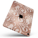 Rose Gold Lace Pattern 14 - Full Body Skin Decal for the Apple iPad Pro 12.9", 11", 10.5", 9.7", Air or Mini (All Models Available)