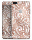 Rose Gold Lace Pattern 14 - Skin-kit for the iPhone 8 or 8 Plus
