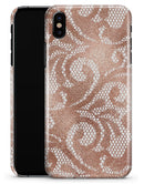 Rose Gold Lace Pattern 14 - iPhone X Clipit Case
