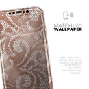 Rose Gold Lace Pattern 14 - Protective Skin Wrap & Decal – Compatible with iPhone SE to iPhone 17 Pro Max (All Models)