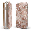 Rose Gold Lace Pattern 1 iPhone 6/6s or 6/6s Plus 2-Piece Hybrid INK-Fuzed Case