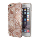 Rose Gold Lace Pattern 1 iPhone 6/6s or 6/6s Plus 2-Piece Hybrid INK-Fuzed Case