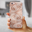 Rose Gold Lace Pattern 1 iPhone 6/6s or 6/6s Plus 2-Piece Hybrid INK-Fuzed Case