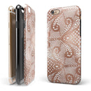 Rose Gold Lace Pattern 1 iPhone 6/6s or 6/6s Plus 2-Piece Hybrid INK-Fuzed Case