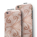 Rose Gold Lace Pattern 1 iPhone 6/6s or 6/6s Plus 2-Piece Hybrid INK-Fuzed Case