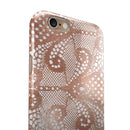 Rose Gold Lace Pattern 1 iPhone 6/6s or 6/6s Plus 2-Piece Hybrid INK-Fuzed Case