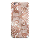 Rose Gold Lace Pattern 1 iPhone 6/6s or 6/6s Plus 2-Piece Hybrid INK-Fuzed Case