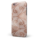 Rose Gold Lace Pattern 1 iPhone 6/6s or 6/6s Plus 2-Piece Hybrid INK-Fuzed Case
