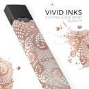 Rose Gold Lace Pattern 1 - Premium Decal Protective Skin-Wrap Sticker compatible with the Juul Labs vaping device