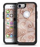 Rose Gold Lace Pattern 1 - iPhone 7 or 7 Plus Commuter Case Skin Kit