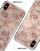 Rose Gold Lace Pattern 1 - iPhone X Clipit Case
