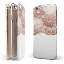 Rose Gold Lace Pattern 2 iPhone 6/6s or 6/6s Plus 2-Piece Hybrid INK-Fuzed Case