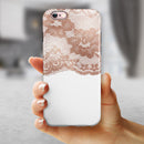 Rose Gold Lace Pattern 2 iPhone 6/6s or 6/6s Plus 2-Piece Hybrid INK-Fuzed Case