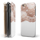 Rose Gold Lace Pattern 2 iPhone 6/6s or 6/6s Plus 2-Piece Hybrid INK-Fuzed Case