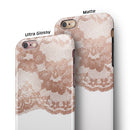 Rose Gold Lace Pattern 2 iPhone 6/6s or 6/6s Plus 2-Piece Hybrid INK-Fuzed Case