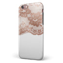 Rose Gold Lace Pattern 2 iPhone 6/6s or 6/6s Plus 2-Piece Hybrid INK-Fuzed Case