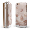 Rose Gold Lace Pattern 3 iPhone 6/6s or 6/6s Plus 2-Piece Hybrid INK-Fuzed Case