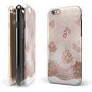 Rose Gold Lace Pattern 3 iPhone 6/6s or 6/6s Plus 2-Piece Hybrid INK-Fuzed Case