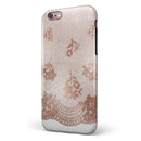 Rose Gold Lace Pattern 3 iPhone 6/6s or 6/6s Plus 2-Piece Hybrid INK-Fuzed Case
