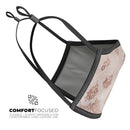 Rose Gold Lace Pattern 3 - Made in USA Mouth Cover Unisex Anti-Dust Cotton Blend Reusable & Washable Face Mask with Adjustable Sizing for Adult or Child