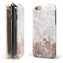 Rose Gold Lace Pattern 4 iPhone 6/6s or 6/6s Plus 2-Piece Hybrid INK-Fuzed Case