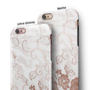Rose Gold Lace Pattern 4 iPhone 6/6s or 6/6s Plus 2-Piece Hybrid INK-Fuzed Case