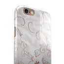 Rose Gold Lace Pattern 4 iPhone 6/6s or 6/6s Plus 2-Piece Hybrid INK-Fuzed Case