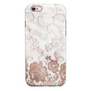 Rose Gold Lace Pattern 4 iPhone 6/6s or 6/6s Plus 2-Piece Hybrid INK-Fuzed Case