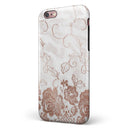 Rose Gold Lace Pattern 4 iPhone 6/6s or 6/6s Plus 2-Piece Hybrid INK-Fuzed Case