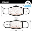 Rose Gold Lace Pattern 4 - Made in USA Mouth Cover Unisex Anti-Dust Cotton Blend Reusable & Washable Face Mask with Adjustable Sizing for Adult or Child