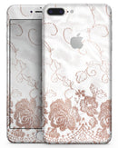 Rose Gold Lace Pattern 4 - Skin-kit for the iPhone 8 or 8 Plus