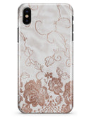 Rose Gold Lace Pattern 4 - iPhone X Clipit Case