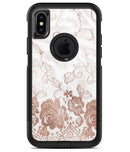 Rose Gold Lace Pattern 4 - iPhone X OtterBox Case & Skin Kits