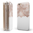 Rose Gold Lace Pattern 5 iPhone 6/6s or 6/6s Plus 2-Piece Hybrid INK-Fuzed Case
