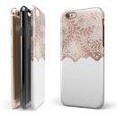 Rose Gold Lace Pattern 5 iPhone 6/6s or 6/6s Plus 2-Piece Hybrid INK-Fuzed Case